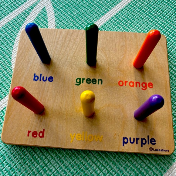 Lakeshore Learning Color Rings Sorting Stacking Board Wooden toy toddler baby - Picture 4 of 5